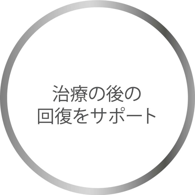 治療の後の 回復をサポート